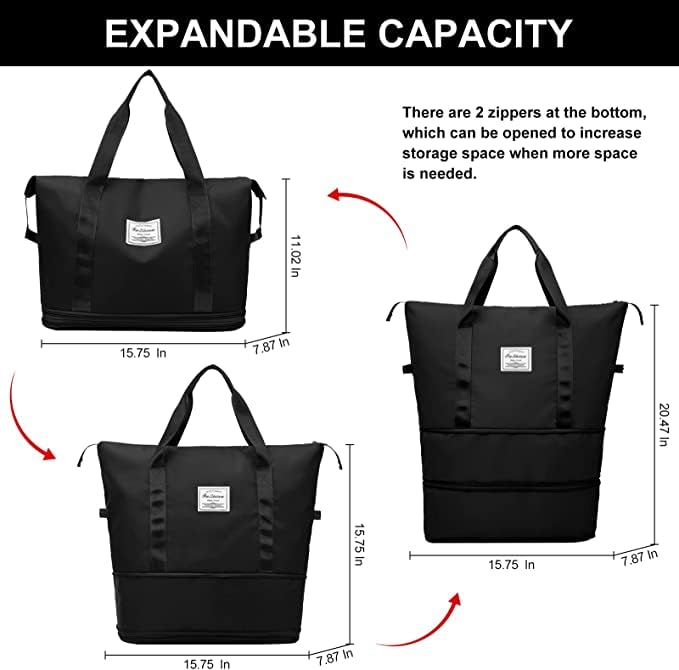 Bag Duffle Bags Waterproof for Travel Women Luggage Bags for Travelling Large Capacity Folding Bag Lightweight Weekender Shoulder Bag with Dry & Wet Pocket Tote Handbag Multicolour Bag Duffle Bags Waterproof for Travel Women Luggage Bags for Travelling Large Capacity Folding Bag Lightweight Weekender Shoulder Bag with Dry & Wet Pocket Tote Handbag Multicolour
